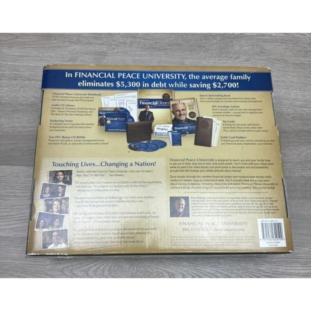 Dave Ramsey's Financial Peace University Membership Kit Course Box. New-Open Box